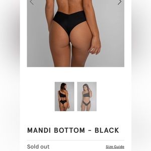 Skatie Mandi Bikini Bottom in Black Medium
